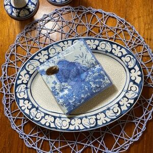 China Blue Placemat, Napkin & Taper Set - Placemats, 20 Napkins & 4 Tapers